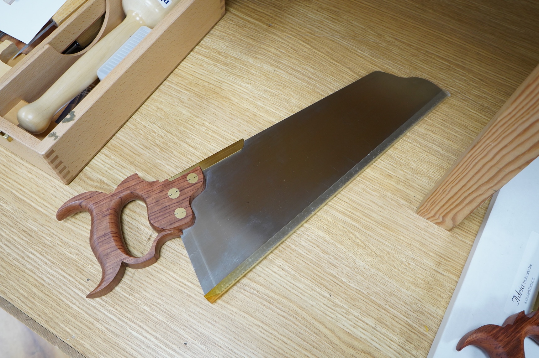 A boxed U.S. Wenzloff & Sons handmade half-back saw (33T0868)